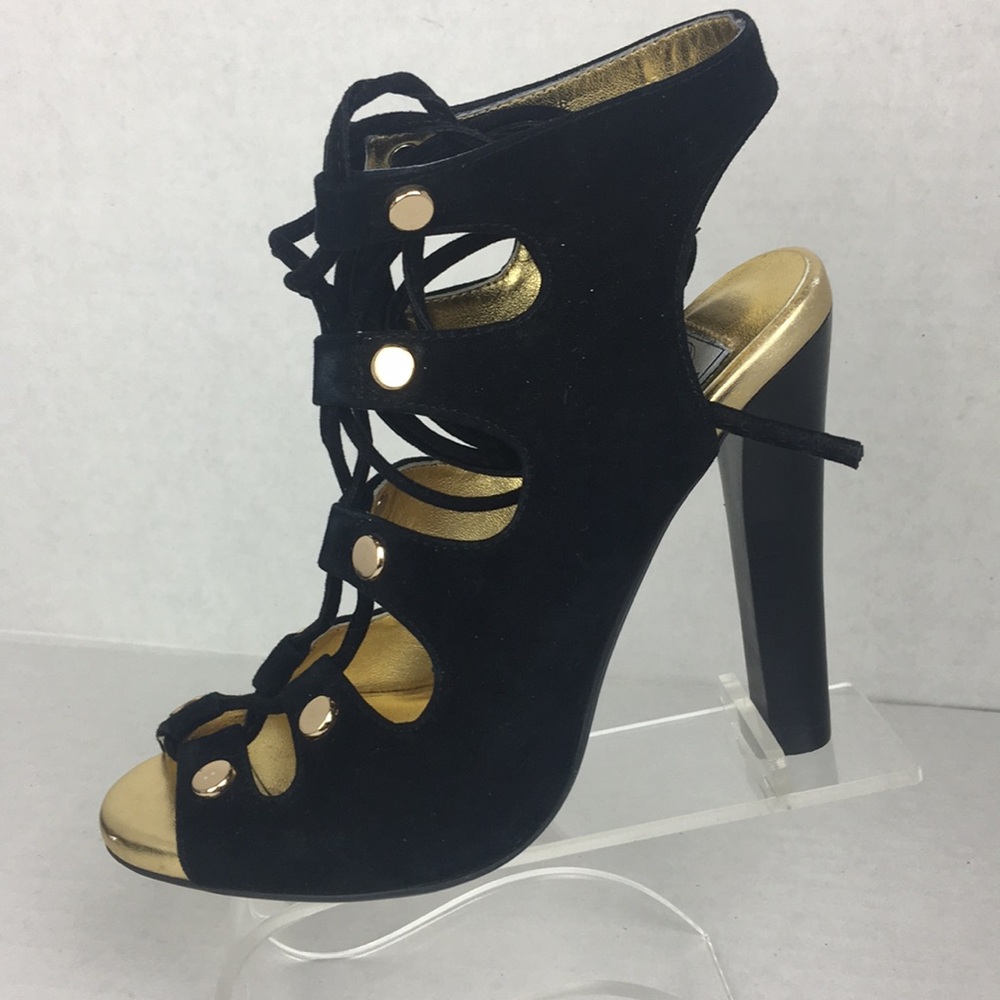 Vintage By Jeffrey Campbell Lace up Suede Black 6